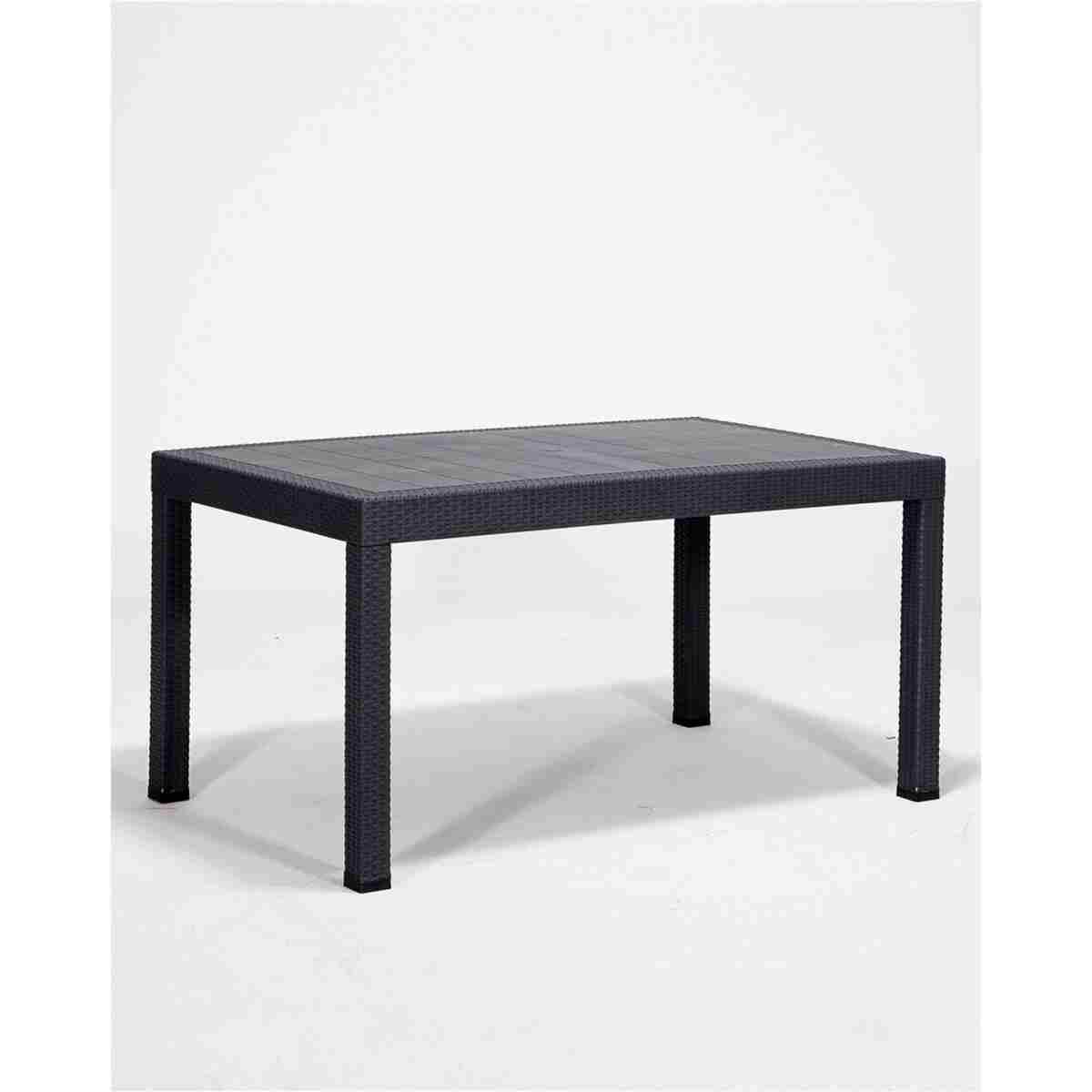 SANDALİE Rattan Lüx 90x150 Bahçe&balkon&teras Masa Seti - Antrasit - Görsel 8