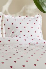 Karaca Home Amour %100 Pamuk Çift Kişilik Pike Takımı Kırmızı PP - Görsel 12