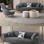 EDSY HOME Armoni 3+1 Koltuk Takımı Antrasit