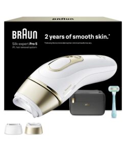 Braun IPL Silk·expert Pro 5, Evde Lazerle Tüy Alma, Çanta, Gillette Venus, 2 Başlık, PL5251