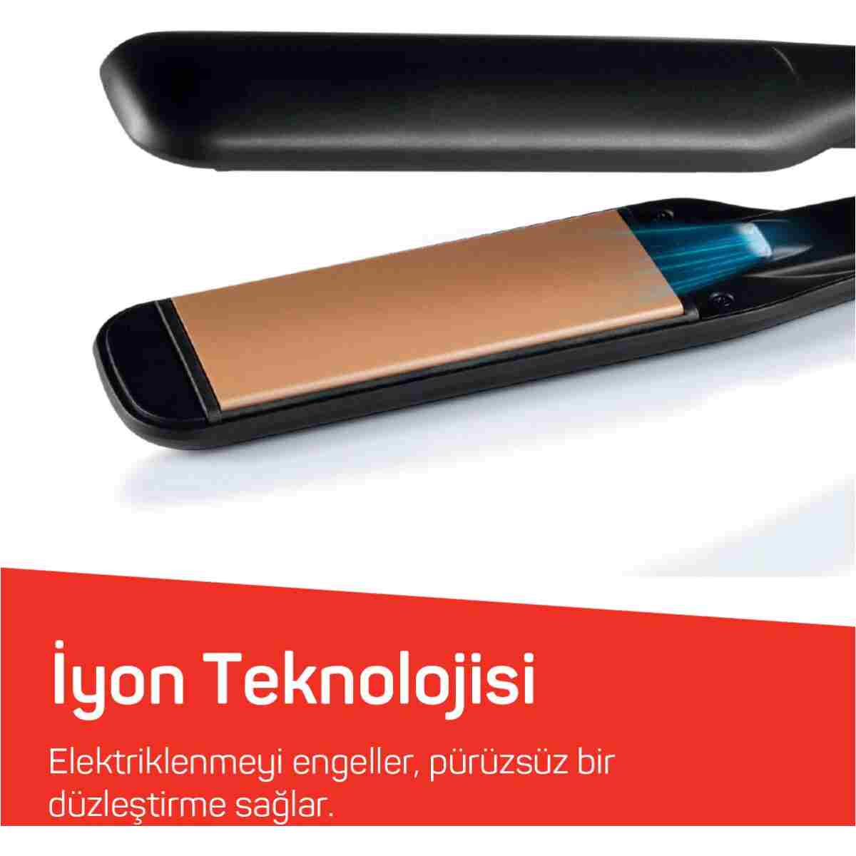 Arzum AR5192 Mona Sense Geniş Plakalı Saç Düzleştirici, Keratin, Argan Yağlı Plaka,İyon Teknolojisi,Siyah - Görsel 4