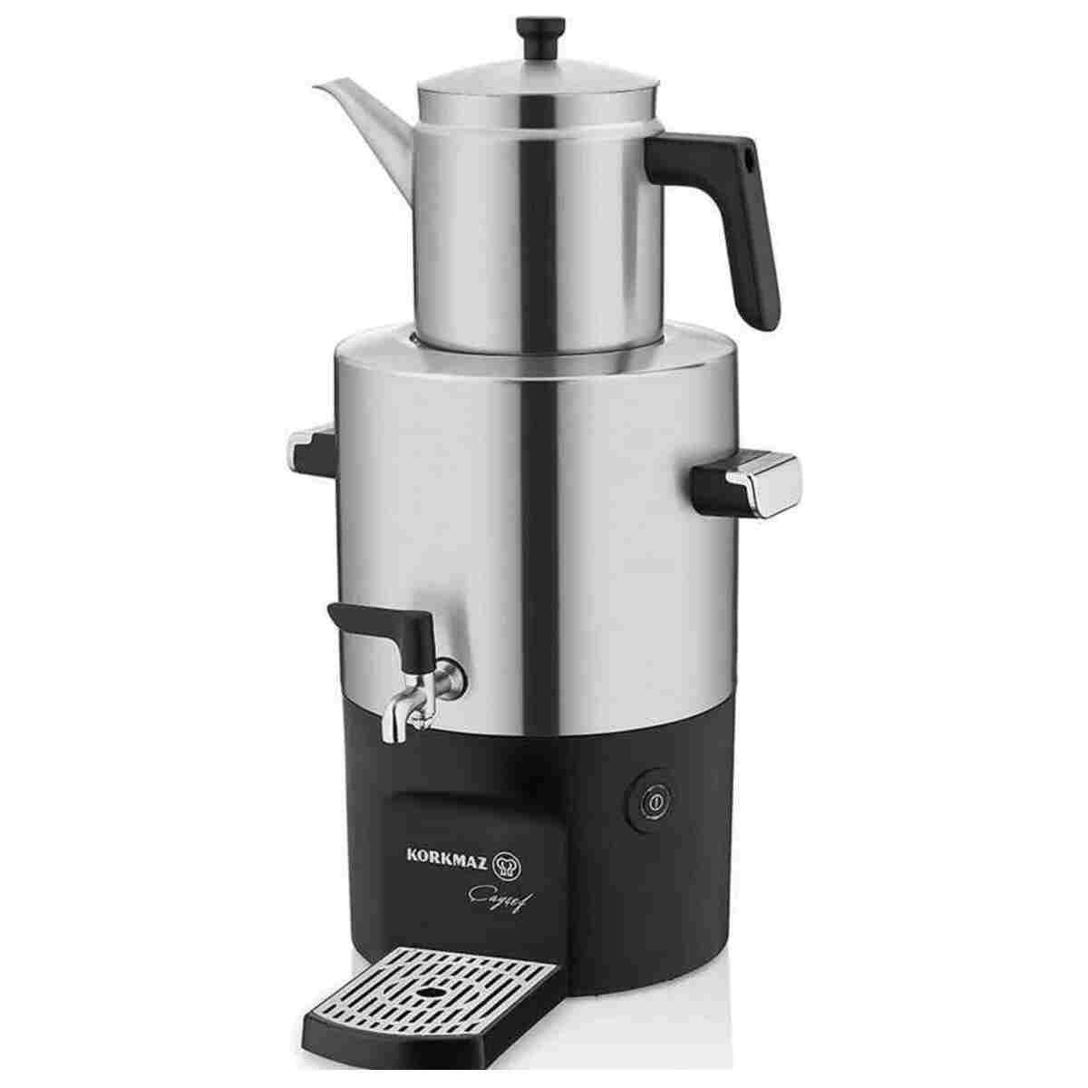 KORKMAZ A841 Çayşef Inox Mat Satin Semaver - Görsel 2