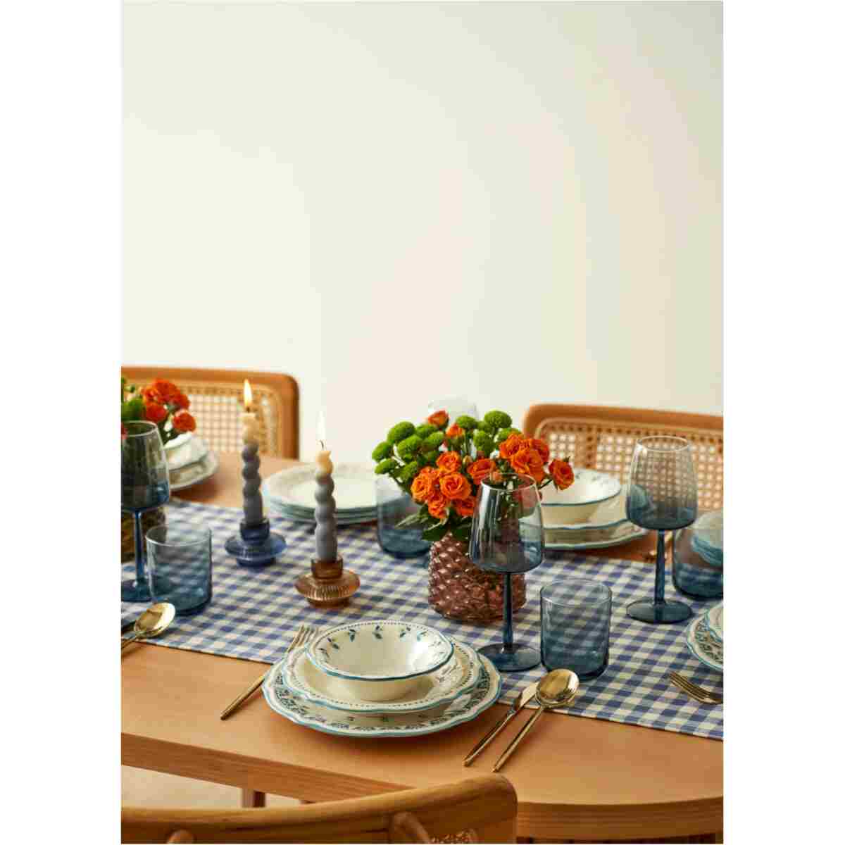 Bella Maison Mabel Stoneware 24 Parça 6 Kişilik Yemek Takımı Mavi - Görsel 9