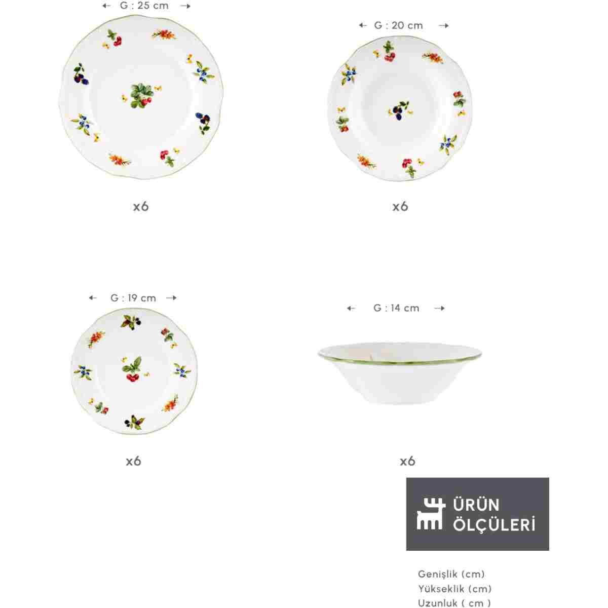 Emsan Majestic Stoneware 24 Parça 6 Kişilik Yemek Takımı - Görsel 8