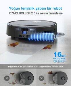 Alternative view of Ecovacs T80S Omni Robot Süpürge ve Paspas 24.800PA Zerotangle 3.0 75*c Sıcak Sulu Paspas Yıkama