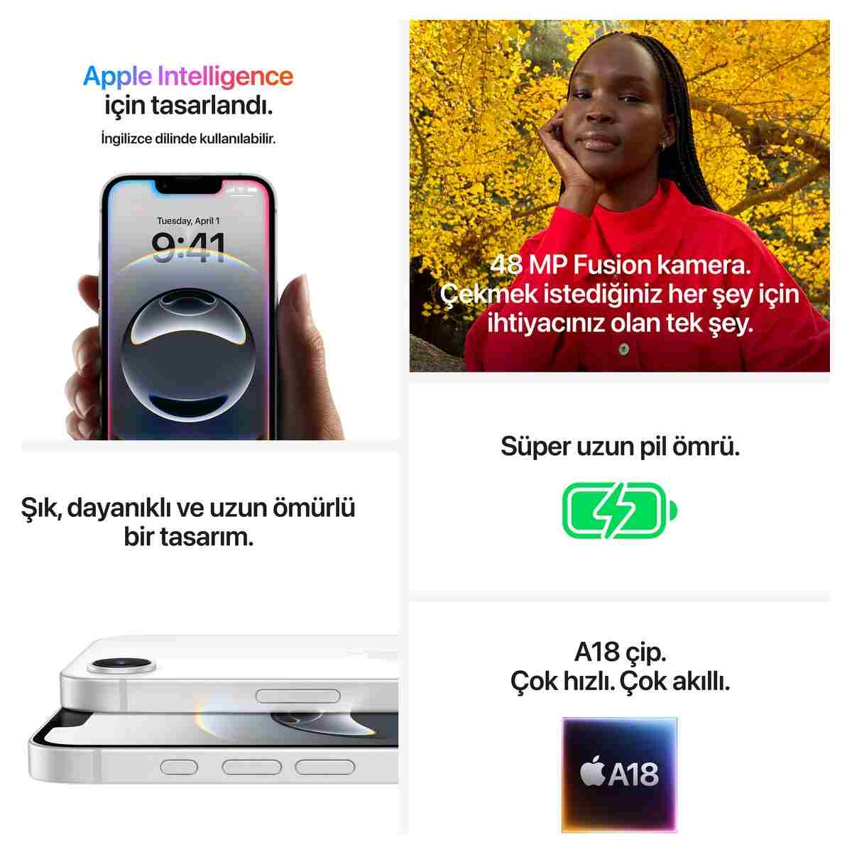 Apple iPhone 16e 256GB Beyaz - Görsel 6
