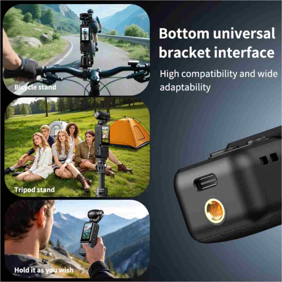 beemen El Tipi Akıllı Aksiyon Kamerası - 1800mAh Batarya, Soft Dolgu Işıklı, Type-C Dijital Vlog Kamerası - Görsel 3