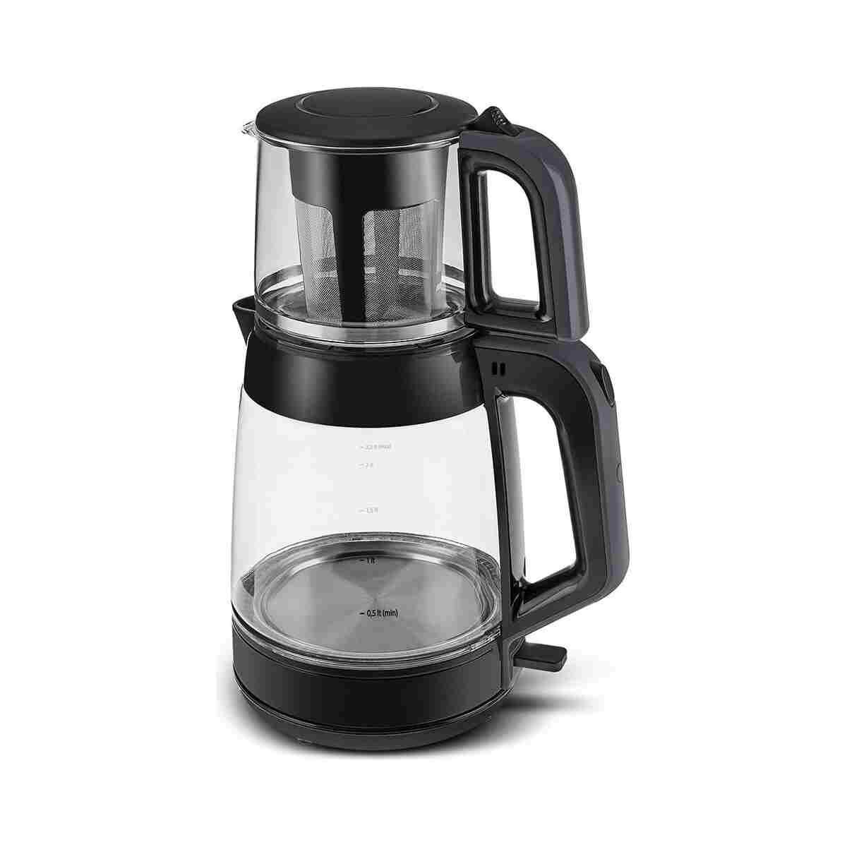 Karaca Glass Tea Xl 2 In 1 Cam Su Isıtıcı & Çay Makinesi Antrasit - Görsel 9