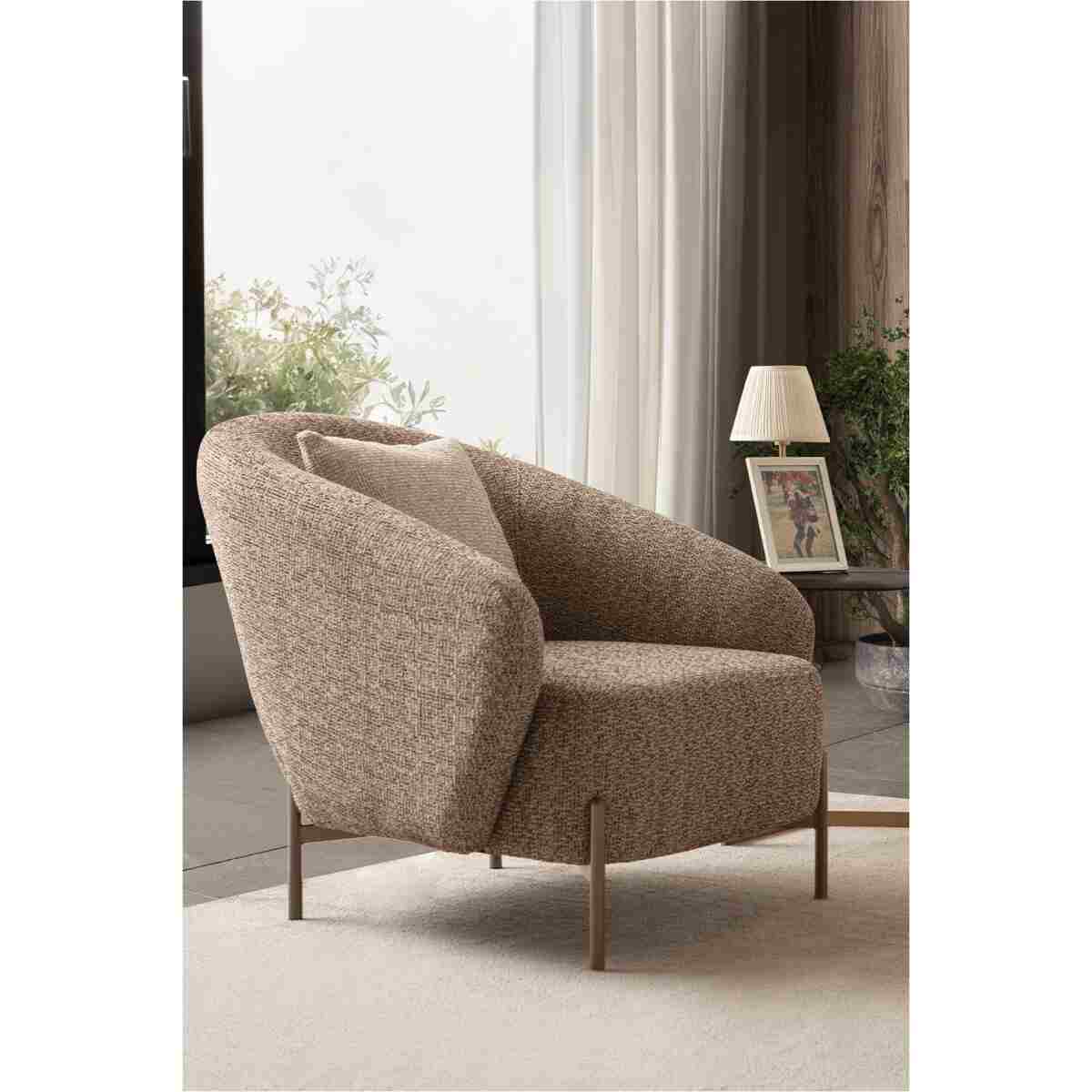 indes home Mokka 3+3+1 Koltuk Takımı Krem Renk - Görsel 7