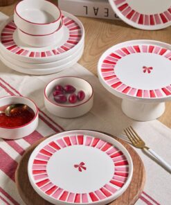 Alternative view of Kitchen Life Handmade 11 Parça Ribbon Ayaklı Sunum Standlı Kahvaltı Takımı - Kurdelalı Kahvaltı Takımı