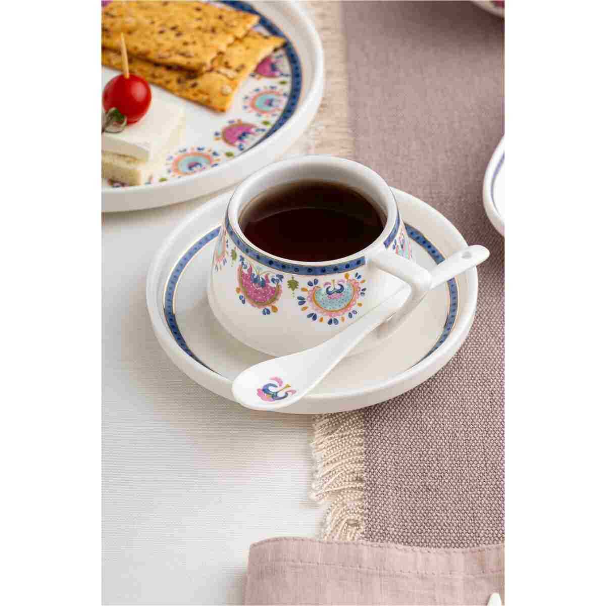 Emsan Ethnic Pink Porselen 32 Parça 6 Kişilik Kahvaltı / Servis Takımı - Görsel 24