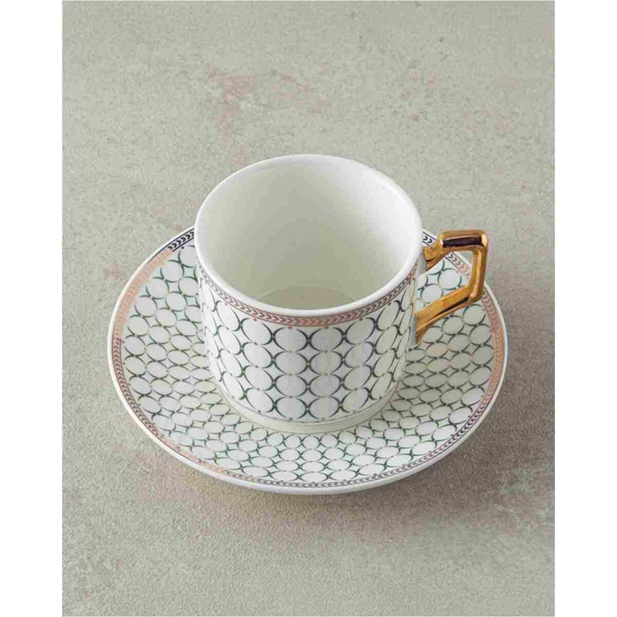 English Home Rabecca Porselen 2'li Kahve Fincan Takımı 90 ml Yeşil - Görsel 3