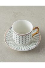 English Home Rabecca Porselen 2'li Kahve Fincan Takımı 90 ml Yeşil - Görsel 3