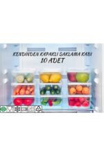 Codemfire Saklama Kabı Erzak Saklama Kabı 10'lu 2 Litre Kapaklı Kilitli Dondurucu, Gıdaya Uygun (23X14X8CM) - Görsel 9
