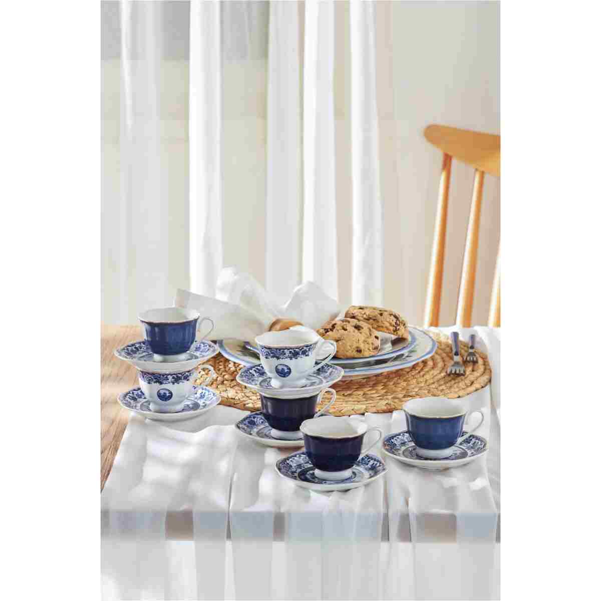 Karaca Blue Odyssey 6 Kişilik Kahve Fincan Takımı 80 ml - Görsel 8
