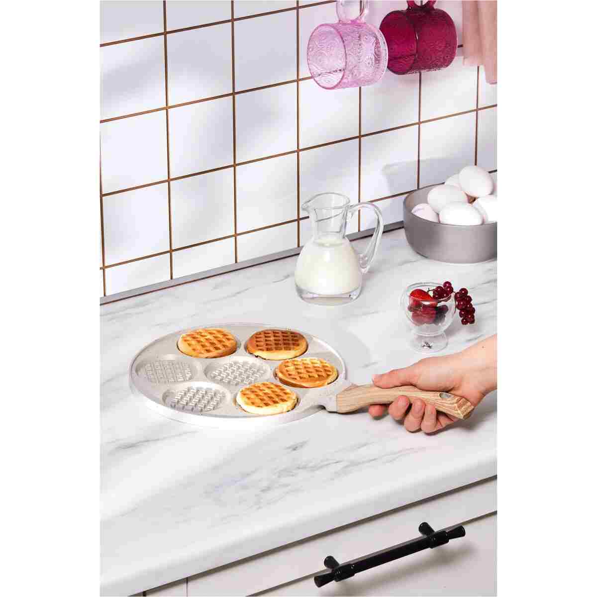 Karaca Mutfaksever Biogranit Döküm Waffle Pankek Tava 26 Cm - Görsel 2
