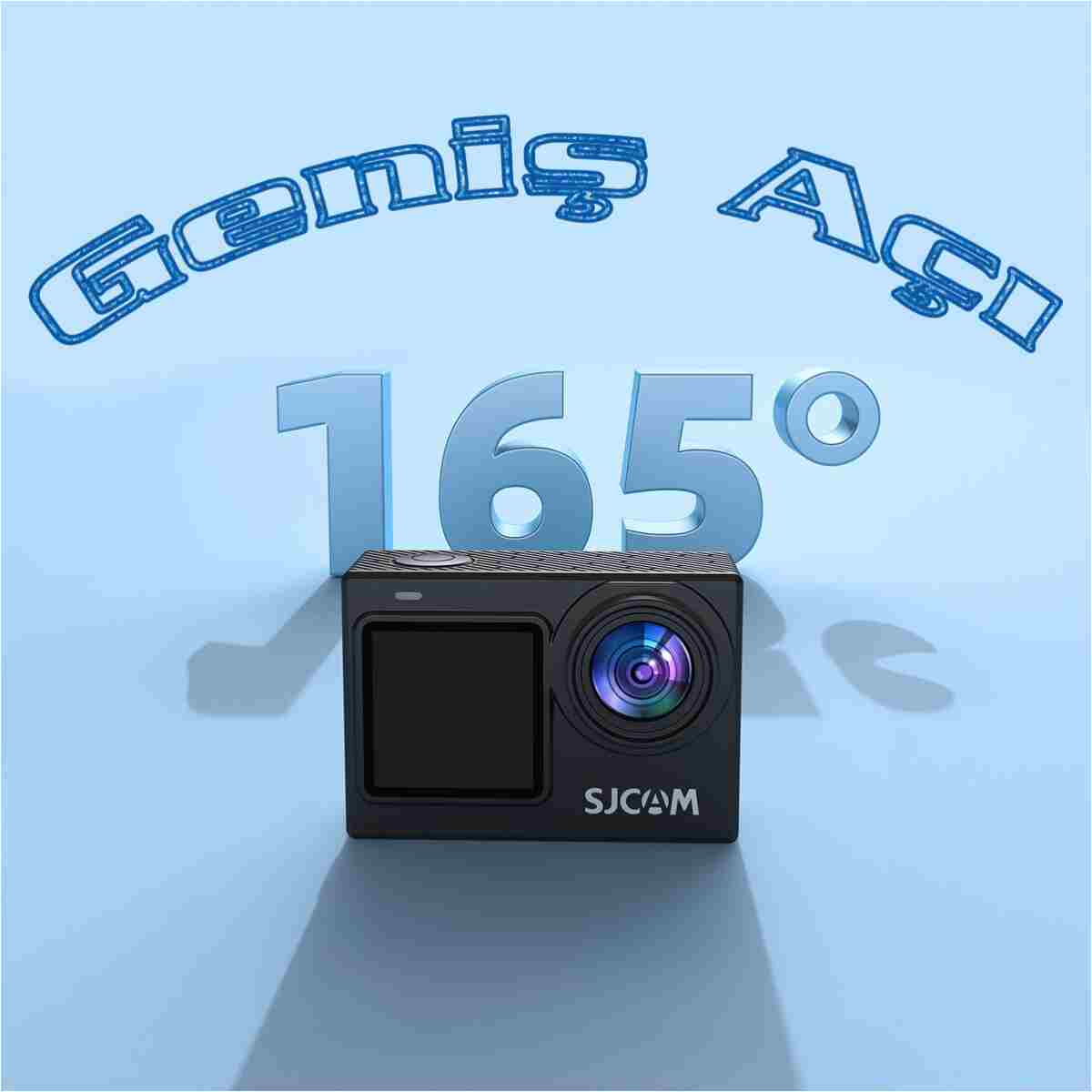 SJCAM Sj6 Pro Wifi 4k60 Uhd 24mp 165° Geniş Açı 1000mah 2”/1.3” Çift Ekranlı Aksiyon Kamerası Siyah - Görsel 6