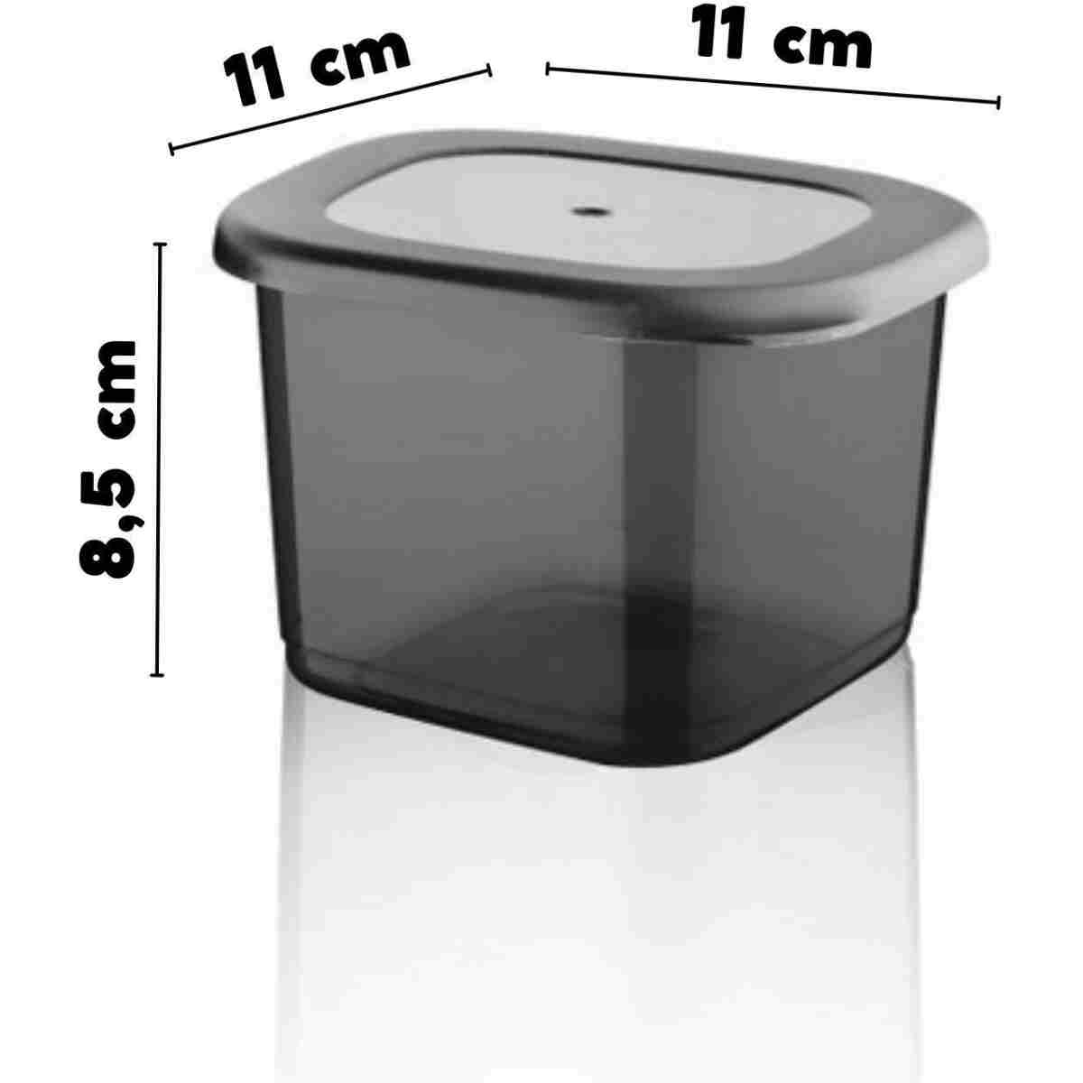 Nandy Home Etiketli 12 Adet 500 ml Ekonomik Kırılmaz Antrasit Saklama Kabı - Görsel 9
