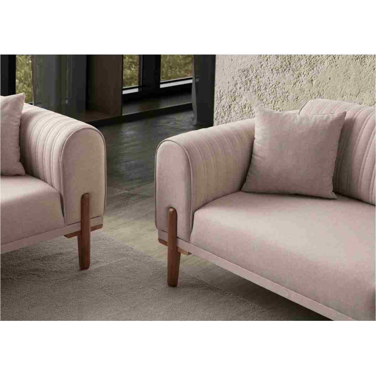 EDSY HOME Galata 3+3+1+1 Koltuk Takımı Sütlü Kahve - Görsel 6