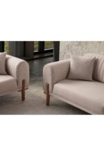 EDSY HOME Galata 3+3+1+1 Koltuk Takımı Sütlü Kahve - Görsel 6