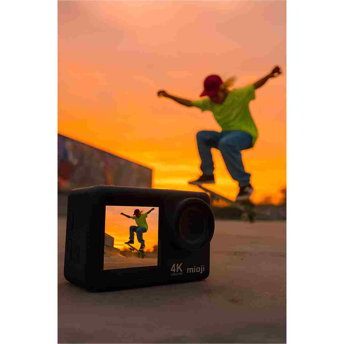 Mioji Action 12X 4K 60FPS 20MP Çift Ekran 170° Aksiyon Kamerası - Mikrofon Hediyeli - Görsel 13