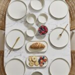 Kitchen Life Altın Yaldızlı Kahvaltı Takımı Caotıc Gold -Lüx Kahvaltılık Sunum Seti Tabağı