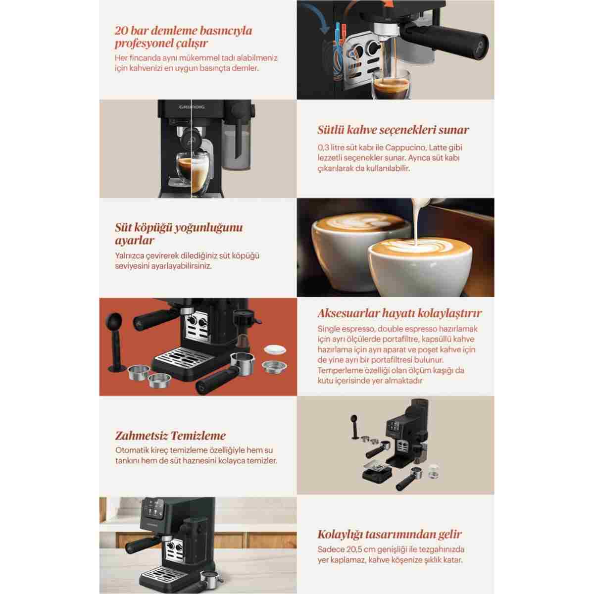 Grundig KSM 6330 Espresso Makinesi - Görsel 3
