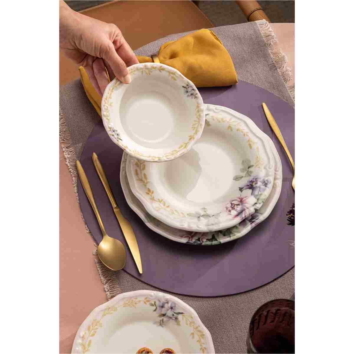 Emsan Flory Stoneware 24 Parça 6 Kişilik Yemek Takımı - Görsel 15