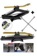 MOONSHOP Oto Krikosu 1.5 Ton Makas Cırcırlı Araç Kriko + Bijon Anahtarı -cırcır Ve Bijon Anahtarı Set - Görsel 8