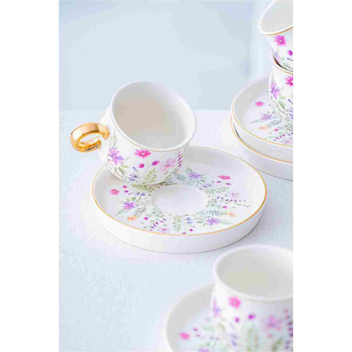 ACAR Lidya 6 Kişilik Kahve Fincanı Takımı - 90 ml - Görsel 11
