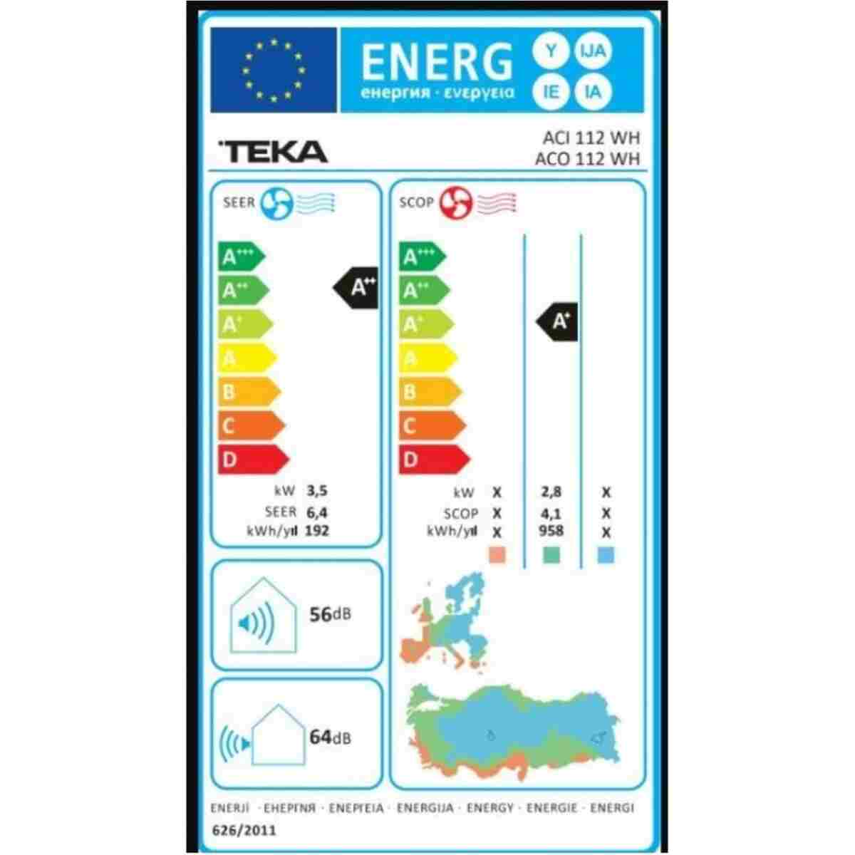 Teka ACI 112 WH / ACO 112 WH KLİMA - Görsel 7