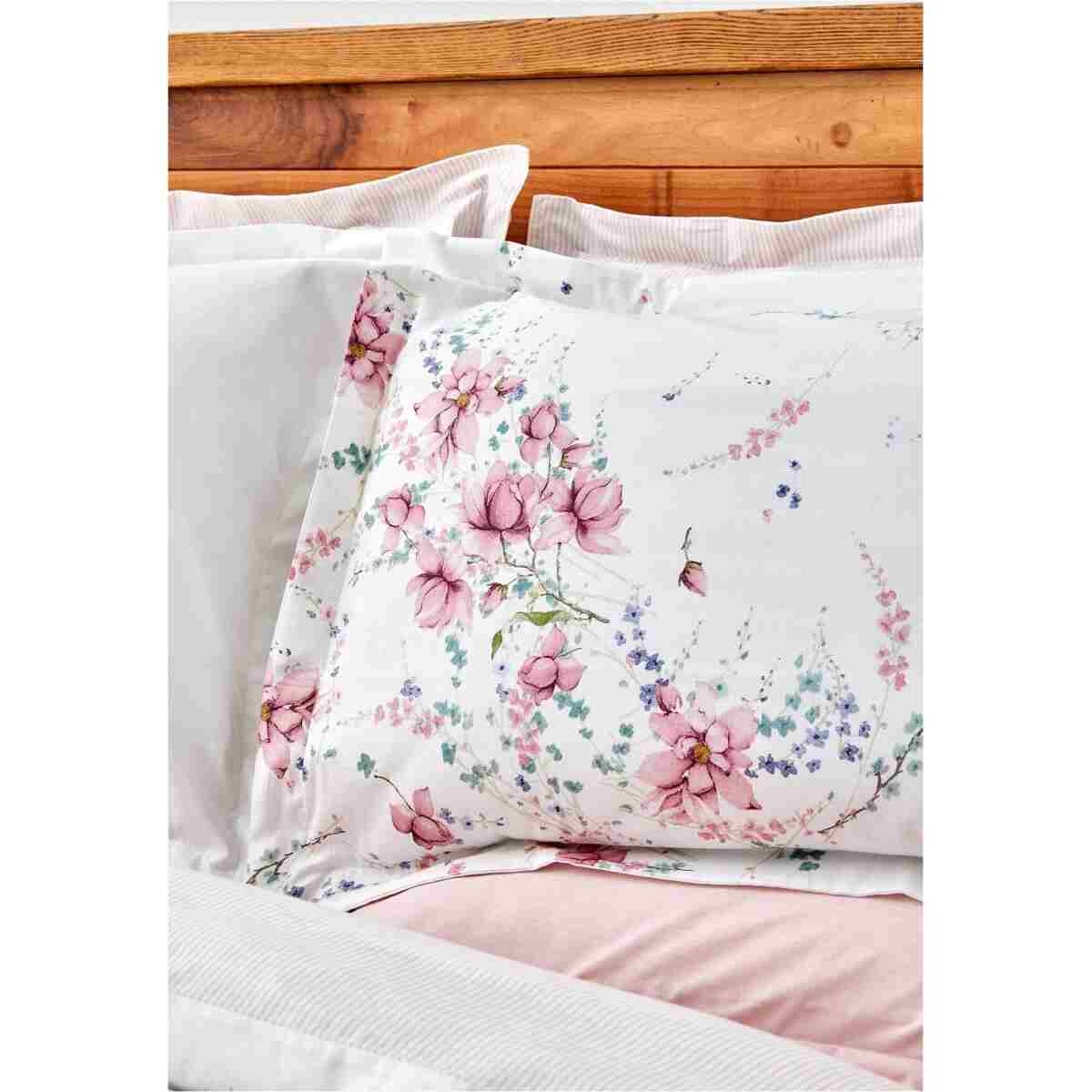 Karaca Home Dalila Pembe %100 Pamuk Çift Kişilik Nevresim Takımı - Görsel 7