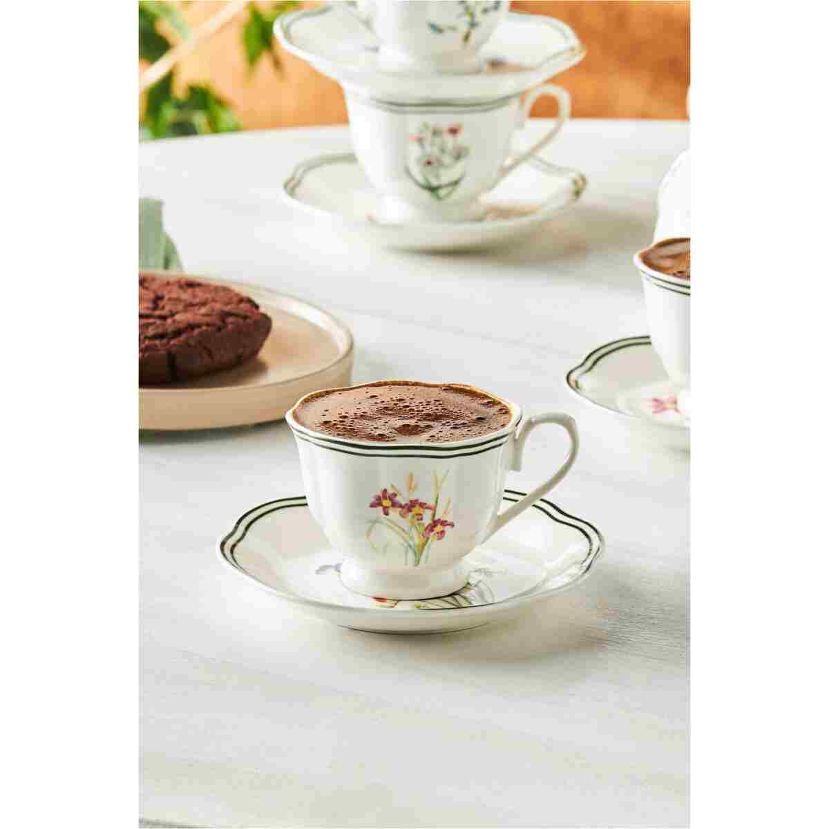 Karaca Little Garden 6 Kişilik Kahve Fincan Takımı 80 ml - Görsel 12