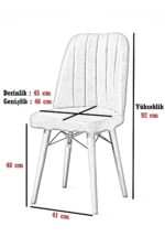 ADAHOME Inci Açılır 6 Kişilik Mutfak Masası Takımı Yemek Masası Takımı - Görsel 13