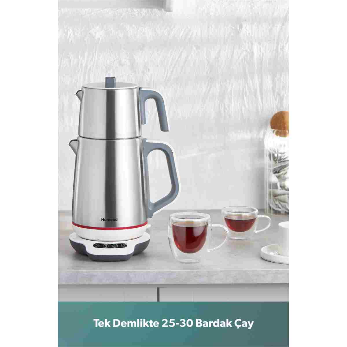 HOMEND Royaltea 1709h Konuşan Çay Makinesi (DOKUNMATİK BAZA) - Görsel 4