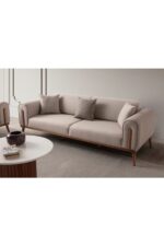 EDSY HOME Riva 3+3+1 Koltuk Takımı Sütlü Kahve - Görsel 6
