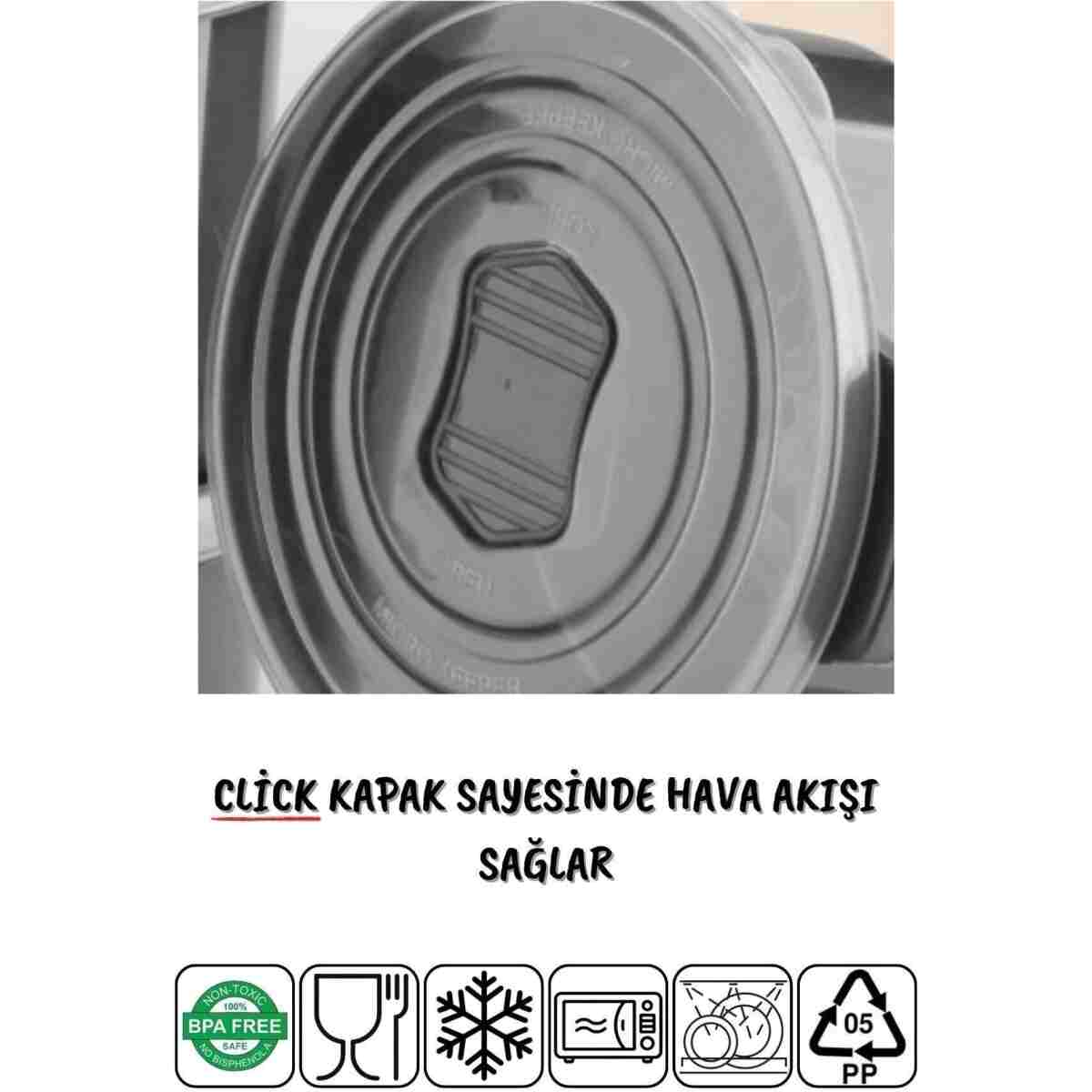 Nandy Home Mikrodalga Ve Difrizde Kullanılabilen Saklama Kabı Seti Yuvarlak 12'li Mürdüm - Görsel 3