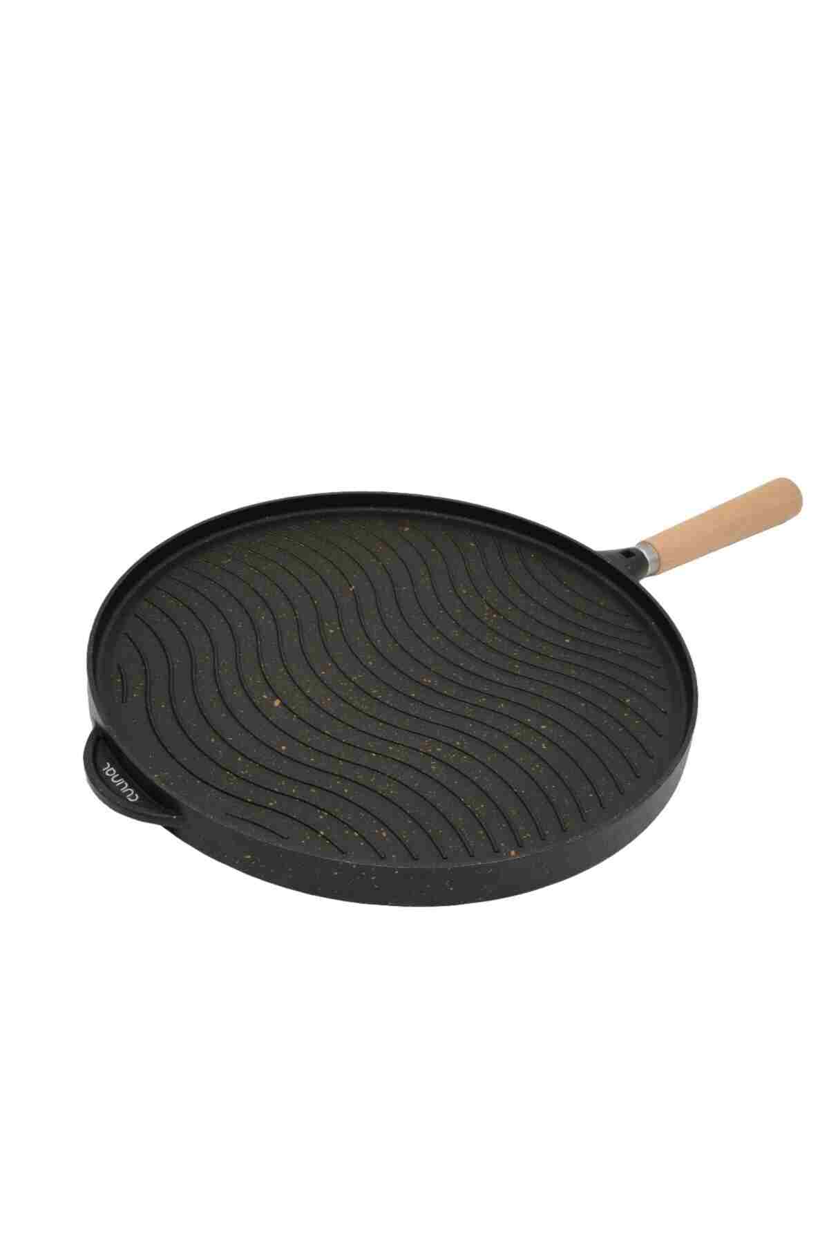 Culinal Çift Taraflı Döküm 36cm Bazlama Pizza Grill Gözleme Tavası - Görsel 8