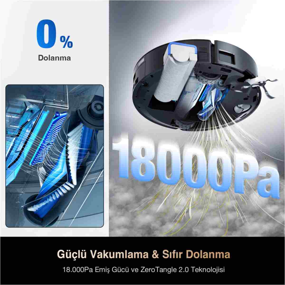 Ecovacs Deebot X8 Pro Omni Robot Süpürge ve 1 Lt Yer Silme Solüsyonu - Görsel 9