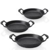 et erdemhaslon 3'lü Set Döküm Siyah Granit Sahan Tava 22cm-20cm-18cm