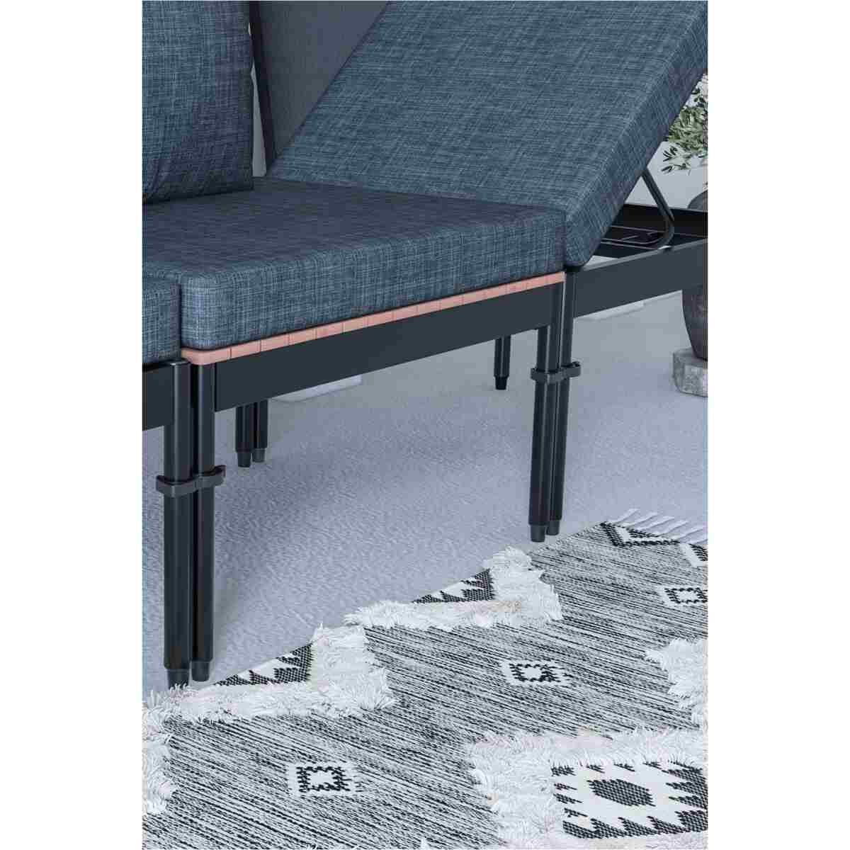Limni Home Mini Multilounge Bahçe Balkon Mobilyasi, Şezlong - Görsel 9