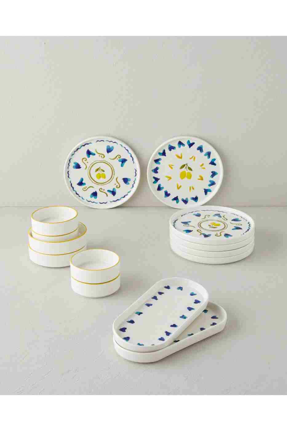 af6ced7229d39283613666a928b4b0bc English Home Limonchello Seramik Kahvaltı Takımı 14 parça 6 kişilik Sarı - Mavi - Görsel 1