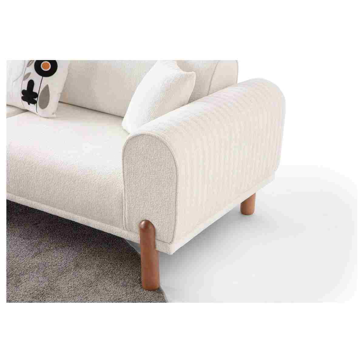 EDSY HOME Armoni 3+3+1+1 Koltuk Takımı Krem - Görsel 6