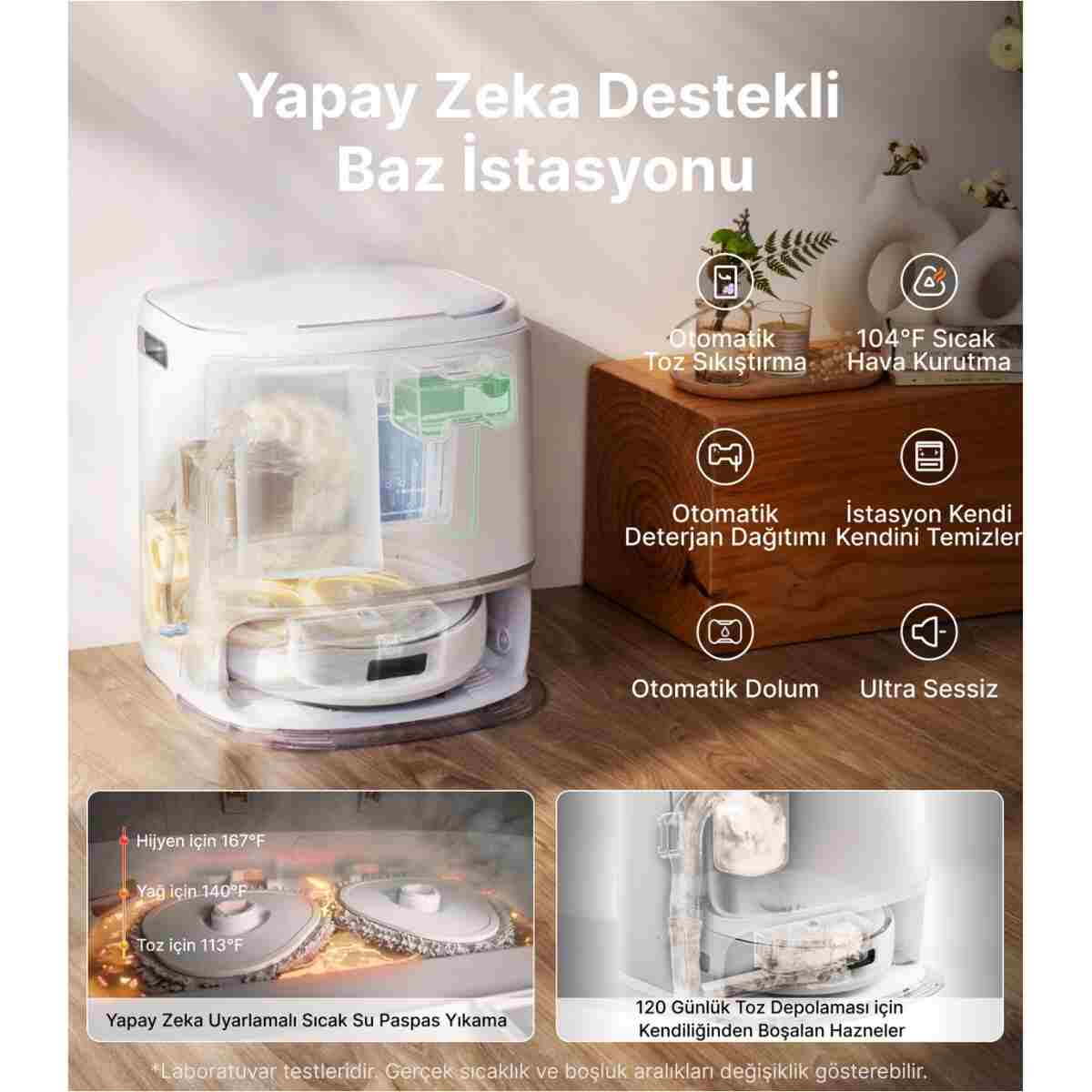 Narwal Freo Z10 Akıllı Robot Süpürge Beyaz,15.000PA Emiş Gücü - Görsel 2