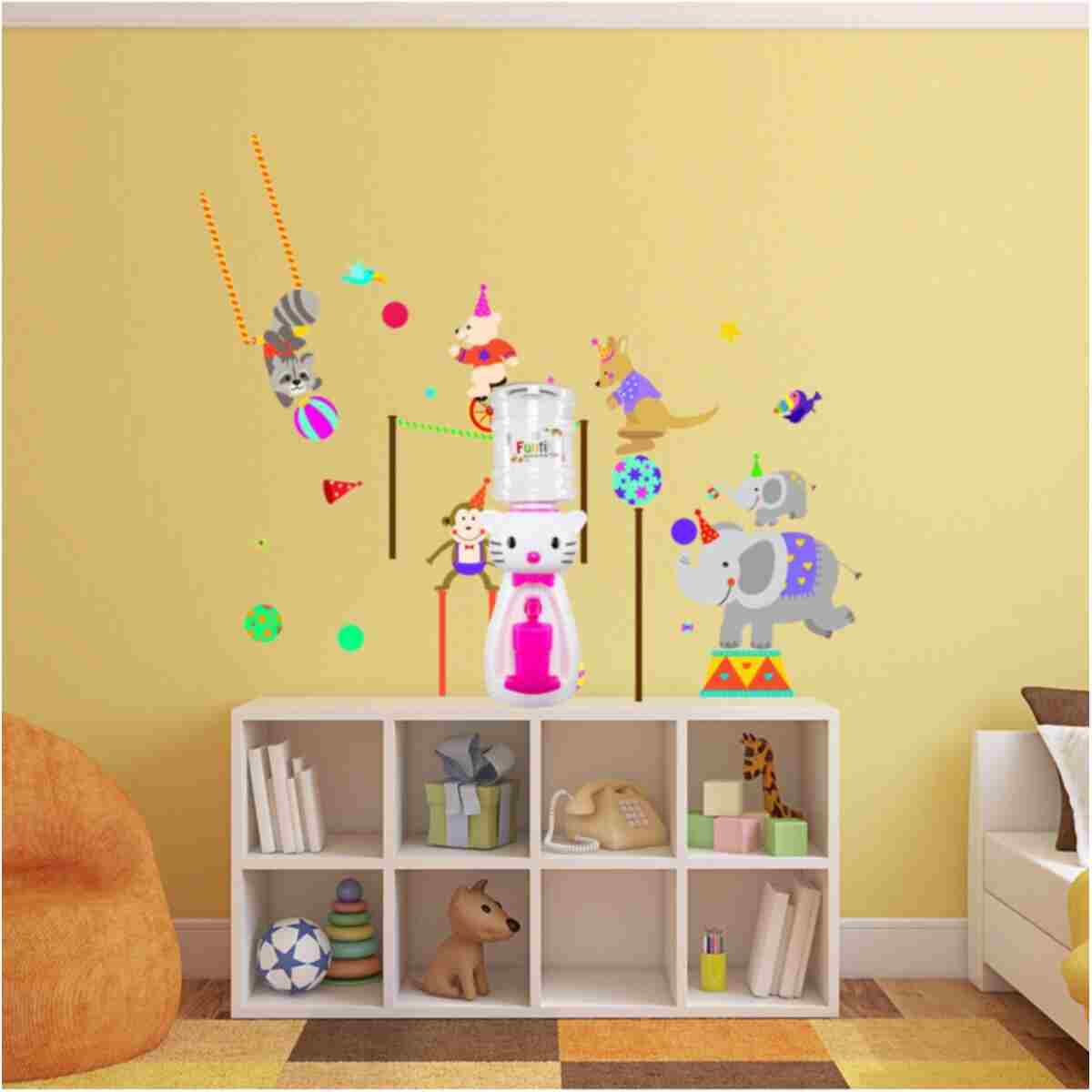 Funtik Toys Funtik Kedi Figürlü Damacanalı Çocuk Mini Su Sebili 2,5 L – Masaüstü Beyaz Üzeri Pembe - Görsel 4