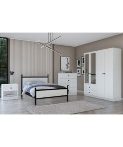 Metalia Gm 9011 Novado Aynalı Düğme Kulplu Genç Odası Takımı