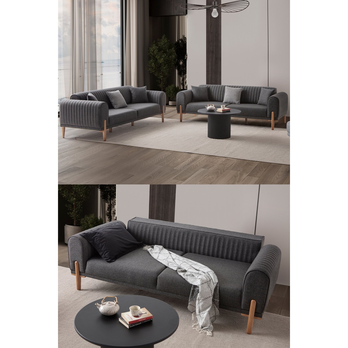 EDSY HOME Galata 3 3 Koltuk Takımı Krem - Görsel 8