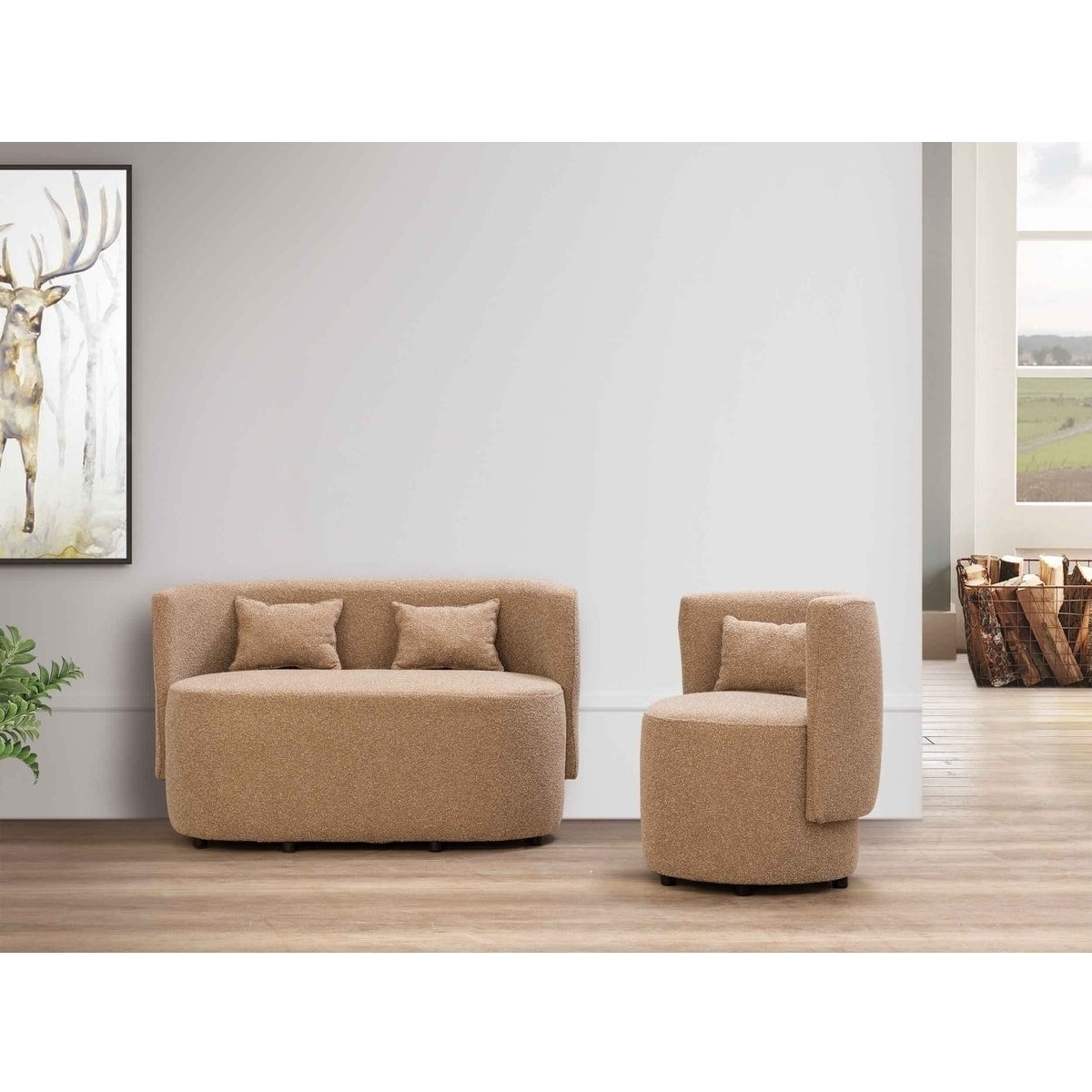hoom concept Relax Antrasit Teddy 2'li Koltuk + Berjer Takımı - Görsel 4