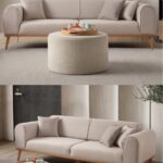 EDSY HOME Rebull 3'lü Koltuk Sütlü Kahve