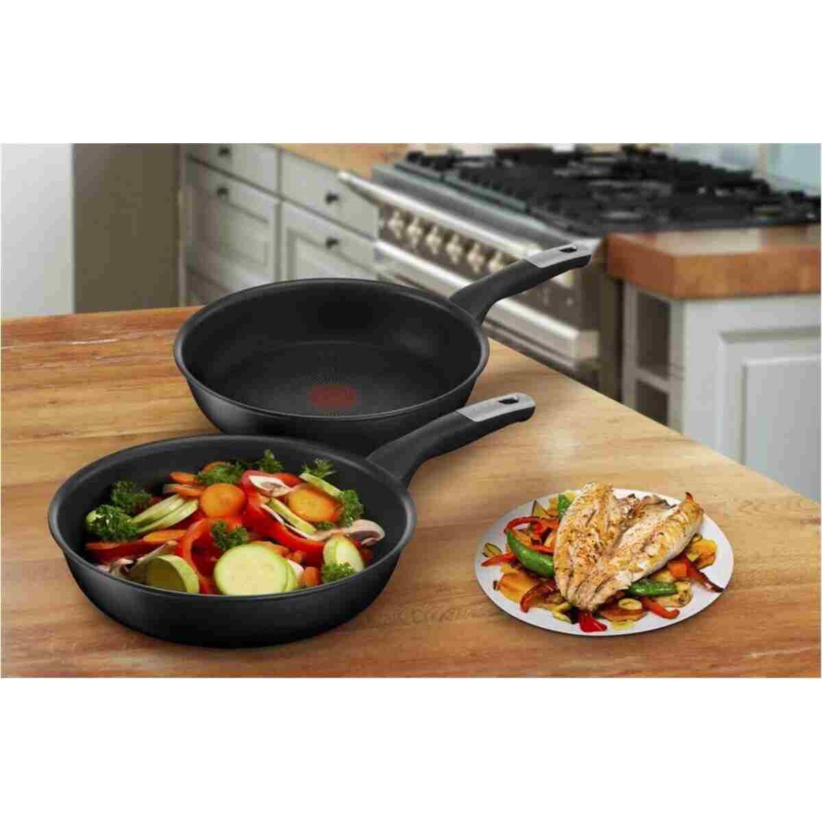 TEFAL Titanyum 6X Unlimited 22/28 Cm İndüksiyon Tabanlı 2'li Tava Seti - 2100120022 - Görsel 13
